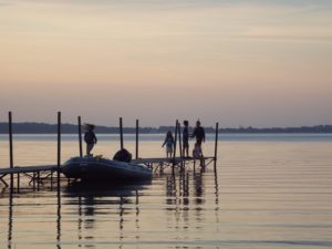 Fishing on the lake